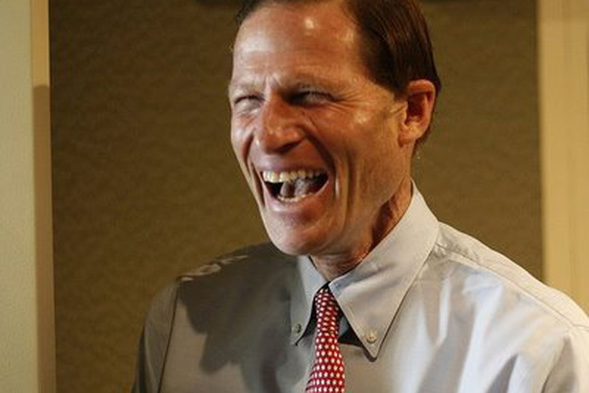 Dick Blumenthal is unlikely to be amused by Linda McMahon's mudraking tactics.