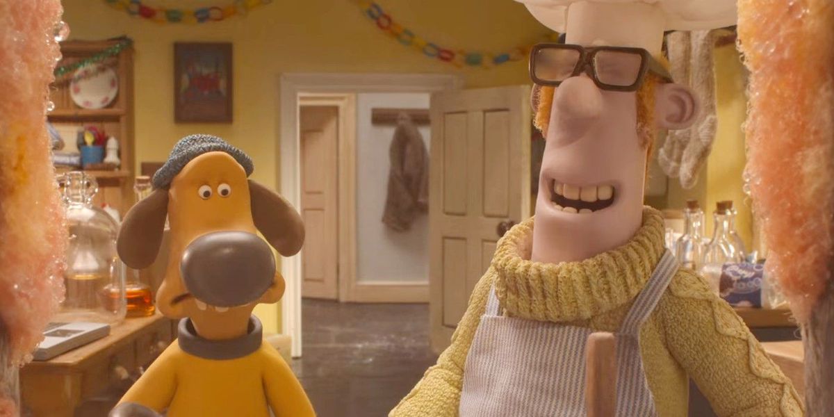The Farmer and Bitzer in Shaun the Sheep: The Flight Before Christmas