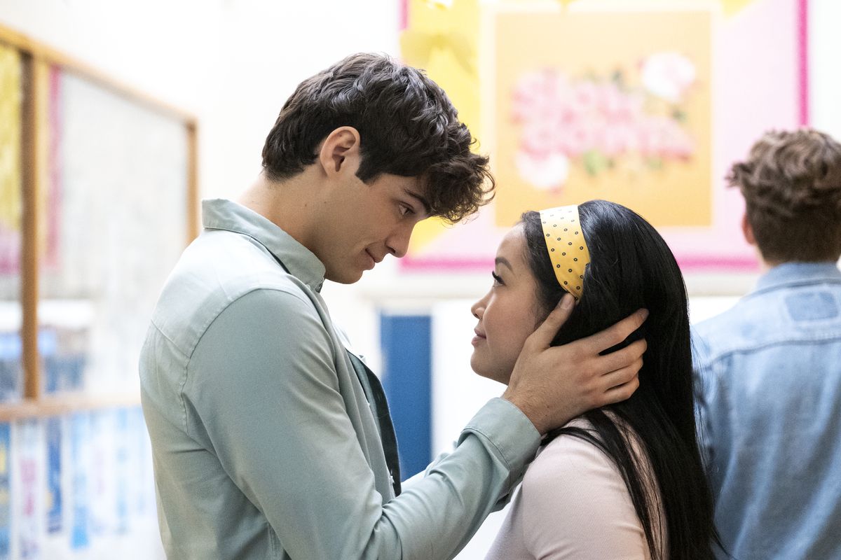 Peter Kavinsky and Lara Jean Covey in To All the Boys: P.S. I Still Love You