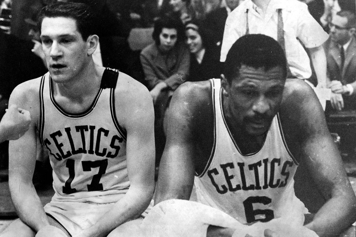 Boston Celtics John Havlicek And Bill Russell