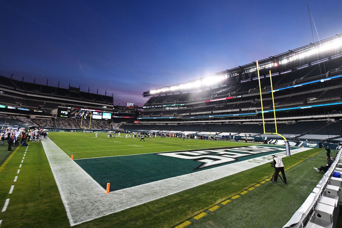 A general view of Lincoln Financial Field during the first quarter between the Philadelphia Eagles and New Orleans Saints.