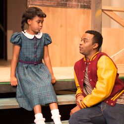 Meg Hoglund stars as Raynell, left, and Jimmie "J.J." Jeter as Cory in Pioneer Theatre Company's production of "Fences," which runs Jan. 6-21.