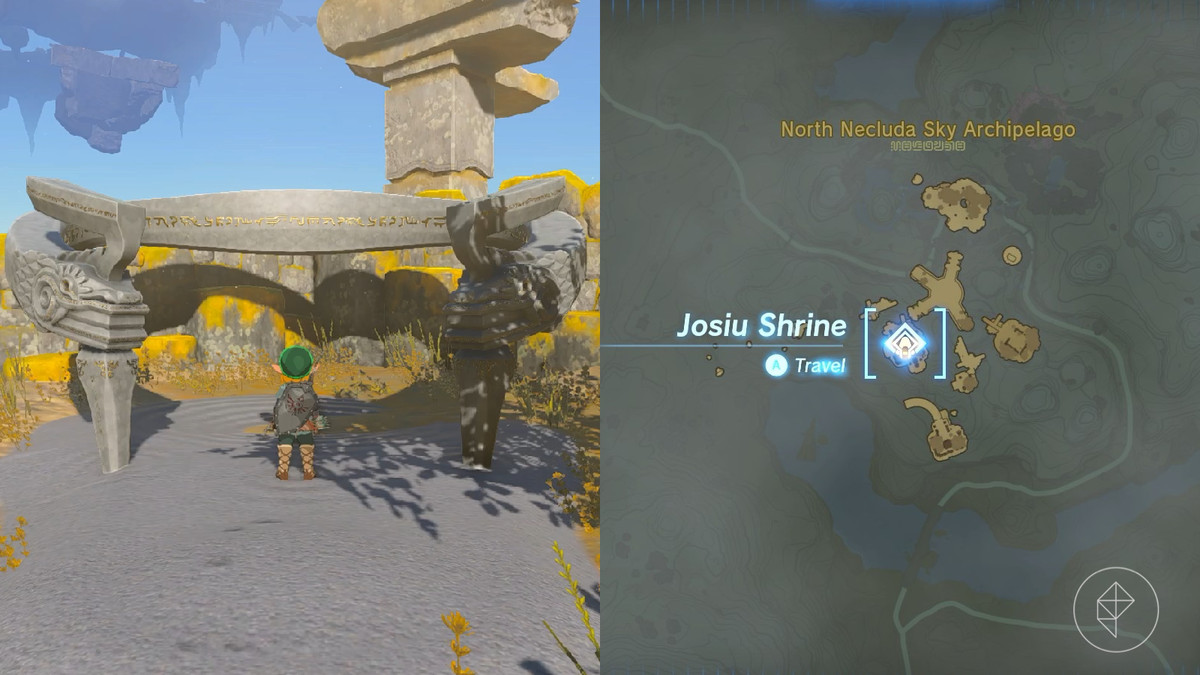 Josiu Shrine location in The Legend of Zelda: Tears of the Kingdom