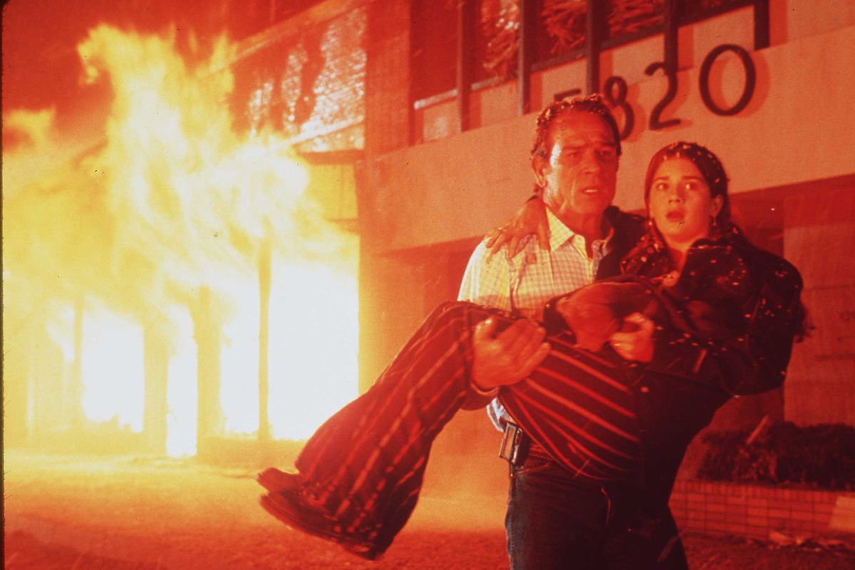 1997 Tommy Lee Jones and Gaby Hoffmann star in the new movie “Volcano”