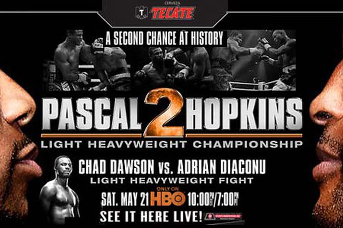 Jean Pascal vs Bernard Hopkins II, plus Chad Dawson vs Adrian Diaconu, live on HBO