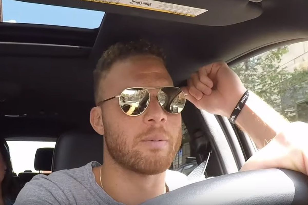 Blake Griffin driving a cab