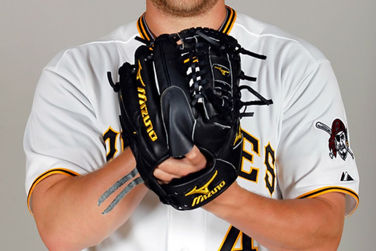 BRADENTON FL - FEBRUARY 20:  Pitcher Evan Meek #47 of the Pittsburgh Pirates poses for a photo during photo day at Pirate City on February 20 2011 in Bradenton Florida.  (Photo by J. Meric/Getty Images)