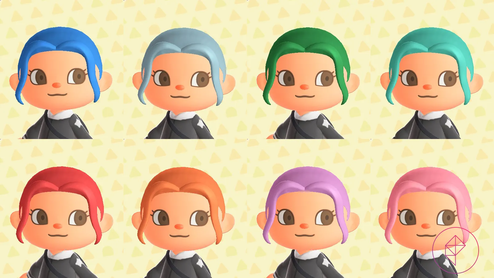 ANIMAL CROSSING: NEW HORIZONS TOP 8 STYLISH HAIR COLORS (3,000 NOOK MILES)