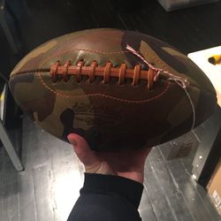 Leather football, $55