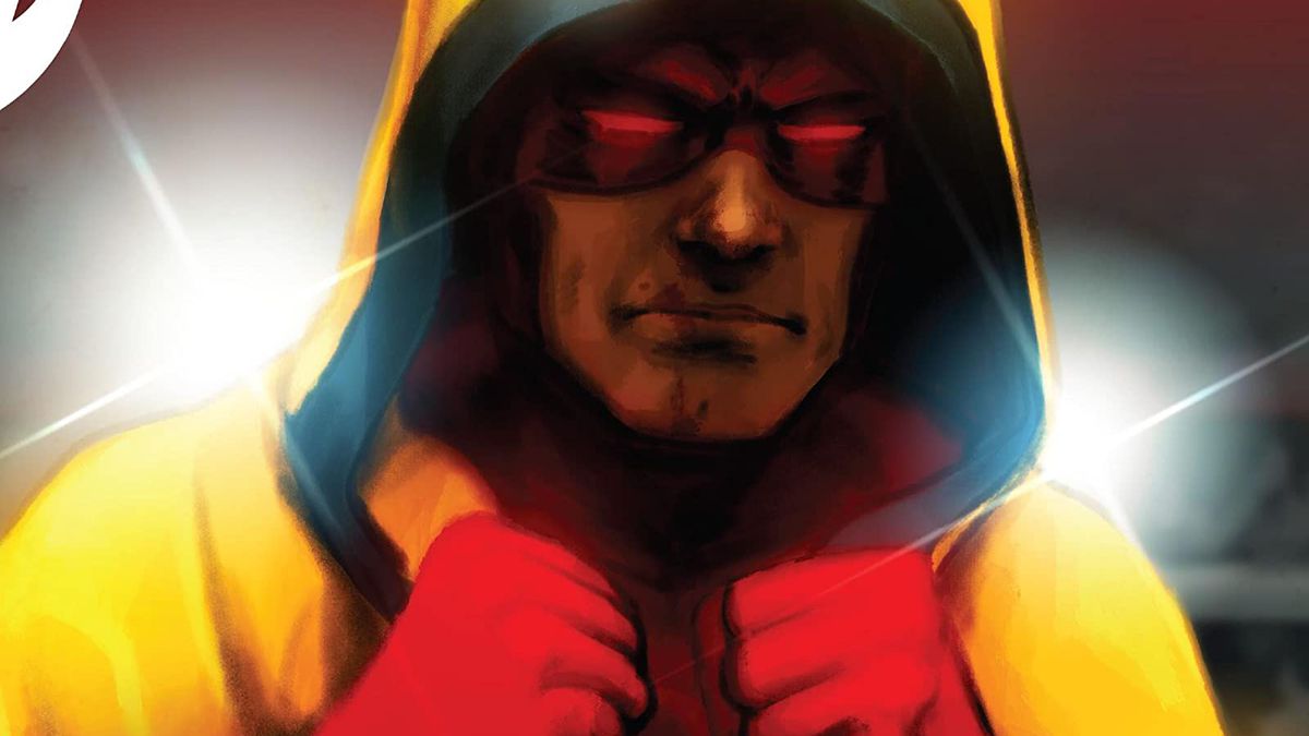 Daredevil in the yellow boxing robe of Battlin’ Jack Murdock, fists raised, on the cover of Daredevil Annual #1, Marvel Comics (2020).
