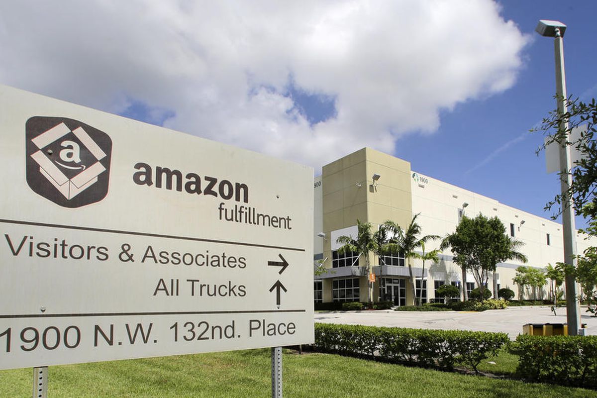 An Amazon Fulfillment Center in Miami on July 19, 2017.