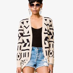 <a href="http://www.forever21.com/Product/Product.aspx?BR=f21&Category=sweater&ProductID=2038450934&VariantID=">Geo print shawl cardigan</a>, $22.80
