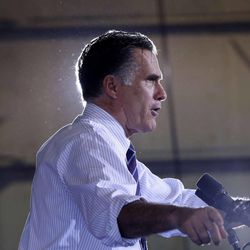 Republican presidential candidate, former Massachusetts Gov. Mitt Romney speaks at a Florida campaign rally at Orlando Sanford International Airport, in Sanford, Fla., Monday, Nov. 5, 2012.