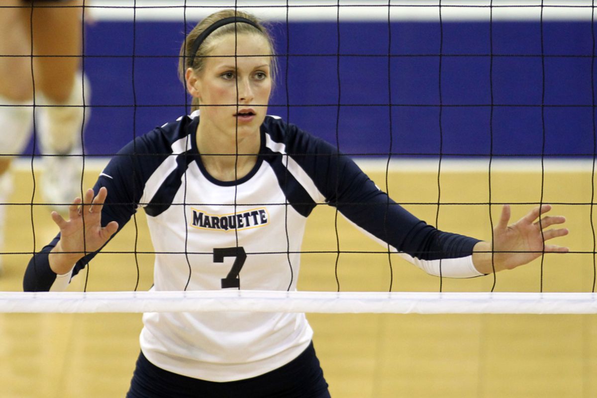 Meghan Niemann tied for the match high with 12 kills against Creighton.