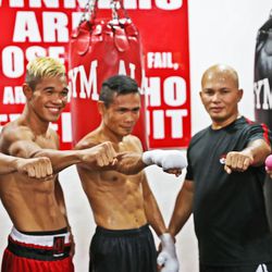 AJ Banal, Albert Pagara, Donnie Nietes, and the ALA Boxing Gym Team