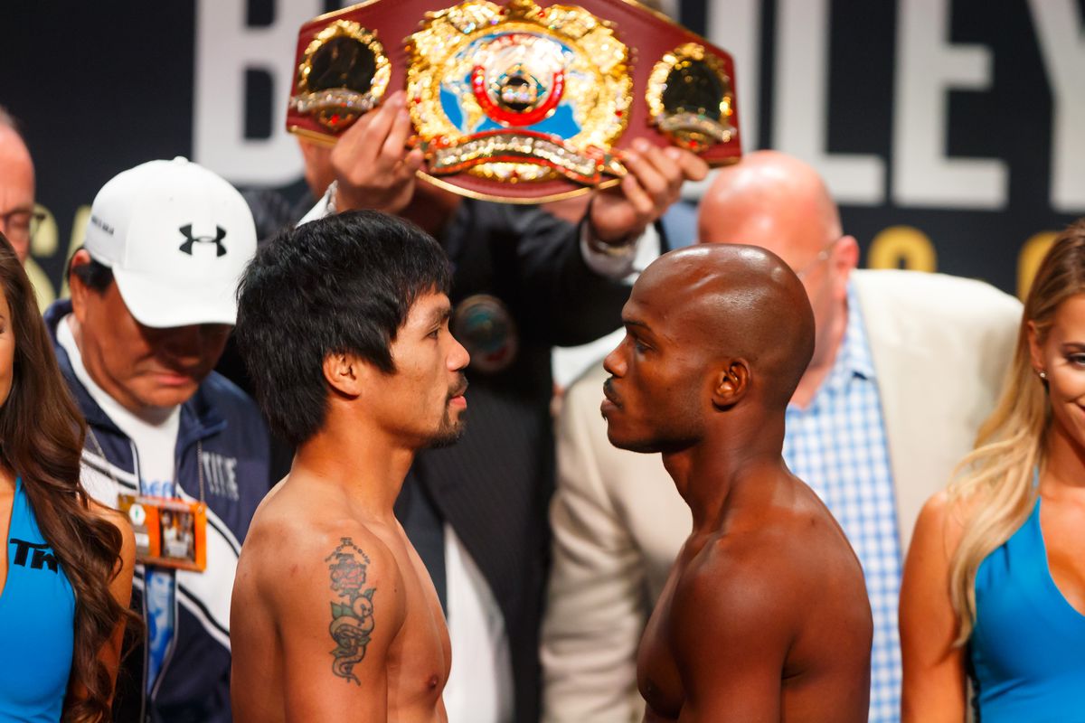 Manny Pacquiao and Timothy Bradley will square off Saturday night in Las Vegas.