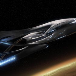The Orville Ship in the new space adventure series from the creator of "Family Guy."