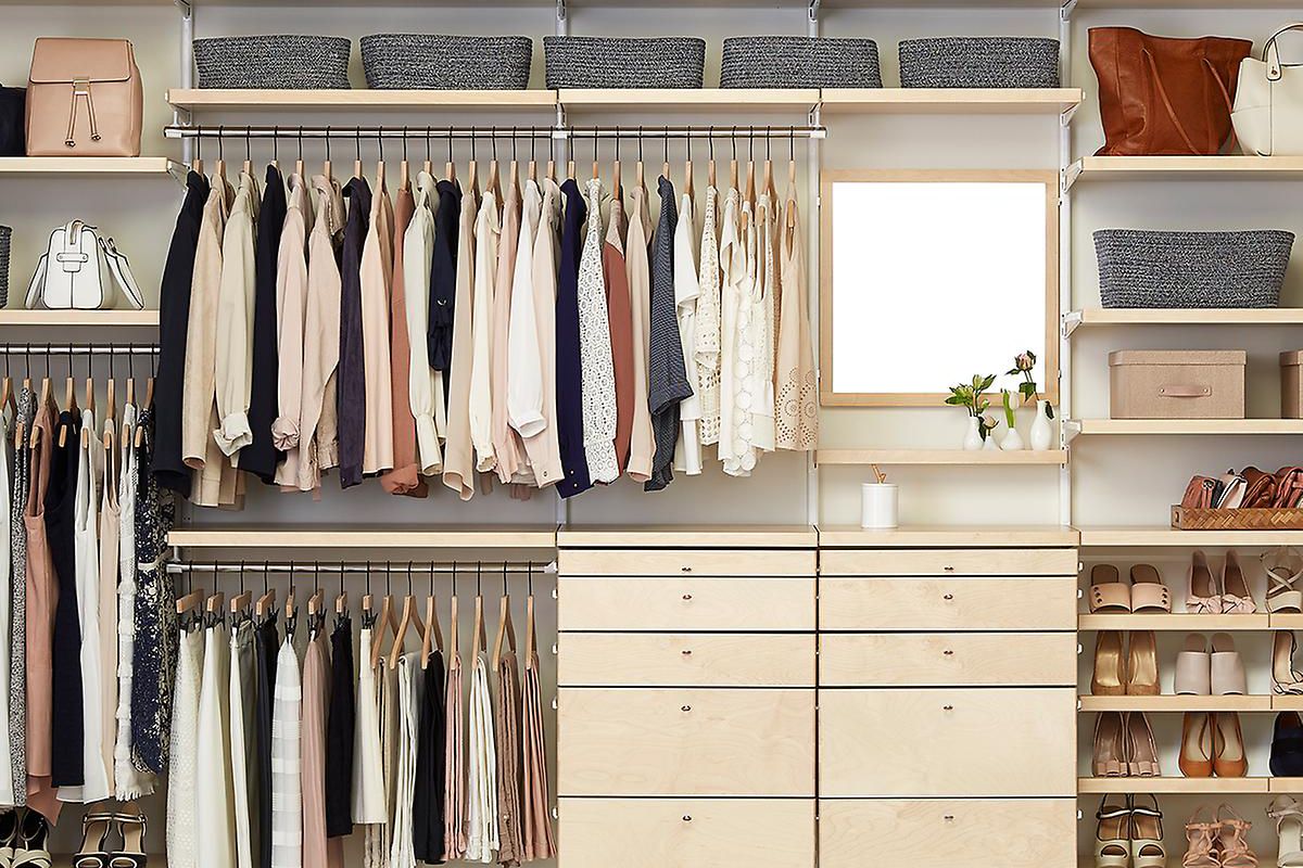A well-organized closet