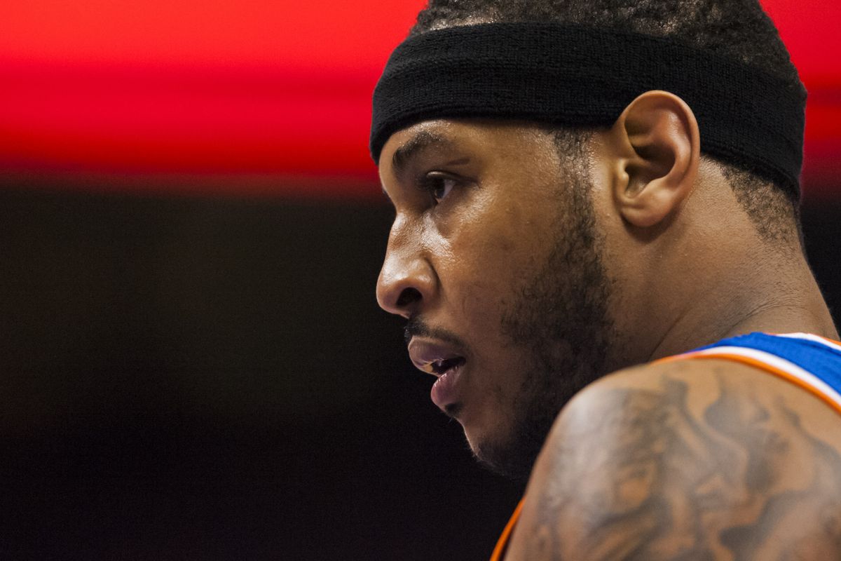 Carmelo Anthony went on a whirlwind Texas trip Wednesday.