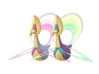 Cresselia with its Shiny variant in Pokémon Go
