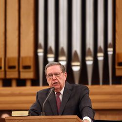 Elder Jeffrey R. Holland, of the Quorum of the Twelve Apostles, speaks at a Salt Lake Institute devotional in Salt Lake City on Wednesday, Jan. 18, 2017.