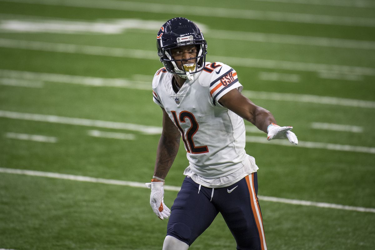 Allen Robinson of the Chicago Bears looks on during the second quarter against the Detroit Lions at Ford Field on September 13, 2020 in Detroit, Michigan.