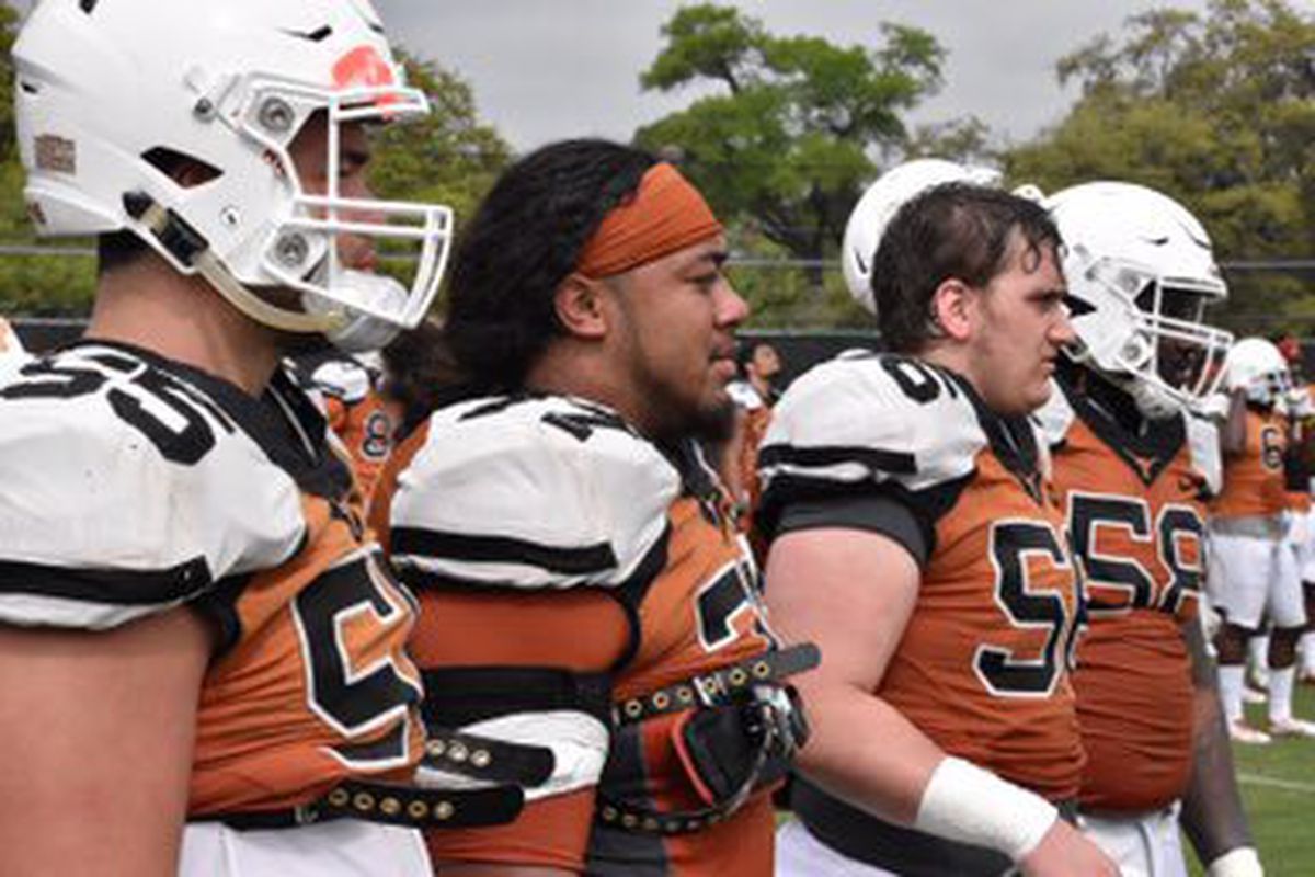 The Texas offensive line
