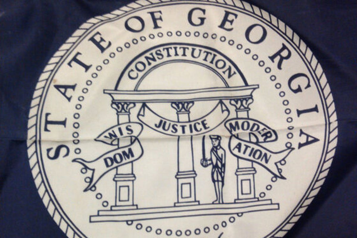 The Georgia state seal is relevant to this posting, I promise. (Photo credit: me.)