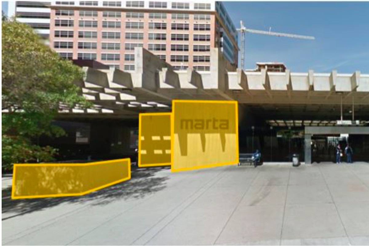 A photo of Midtown’s MARTA station, which is soon to be painted. 