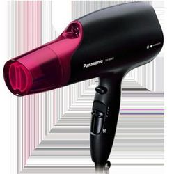 Panasonic's new Nanoe blow dryer blows hot air, while a smaller outlet just above it generates positive ions that add moisture to the hair shaft, resulting in shinier and stronger hair.