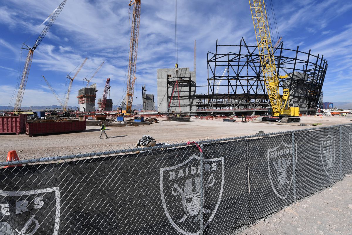 Raiders Las Vegas Stadium Site Under Construction