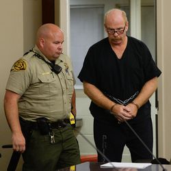Daniel Jay Folsom, convicted in June of murder, a first-degree felony, for fatally beating his girlfriend, 45-year-old Alicia Anne Sherman, on the night of Dec. 15, 2011, appears at his sentencing at the Matheson Courthouse in Salt Lake City on Friday, Aug. 26, 2016. He was sentenced to 15 years to life.