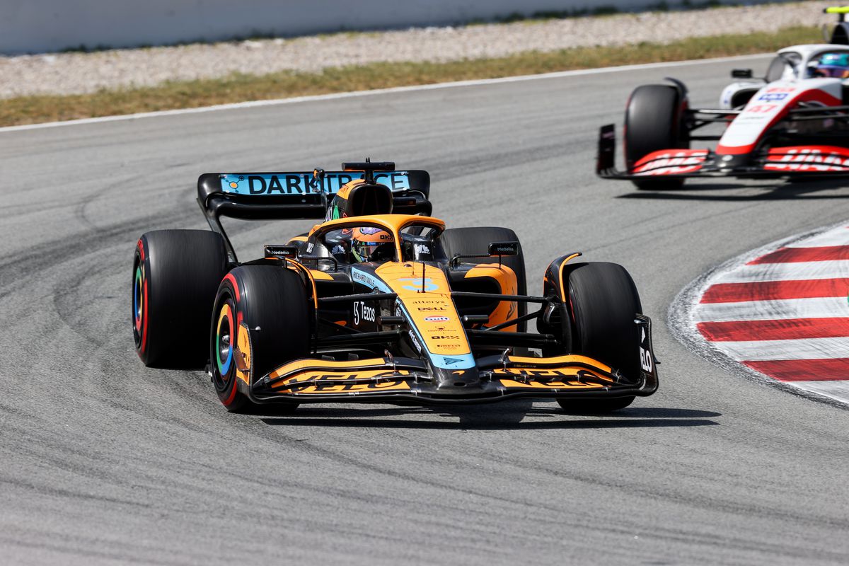 Daniel Ricciardo of Australia and McLaren during the F1 Grand Prix of Spain at Circuit de Barcelona-Catalunya on May 22, 2022 in Barcelona, Spain.