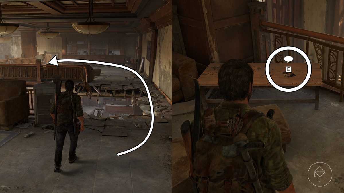 Accretion comic location in the Hotel Lobby section of the Pittsburgh chapter in The Last of Us Part 1