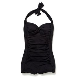 A solid colored maillot can be totally slimming. Try<b>Seafolly's</b> Boyleg Maillot, <a href="http://www.anthropologie.com/anthro/product/clothes-swimwear-onepiece/23716723.jsp?cm_sp=Grid-_-23716723-_-Regular_2#/">$148</a> at Anthropologie 