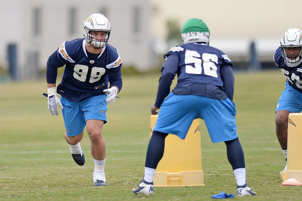 San Diego Chargers DE Joey Bosa at practice