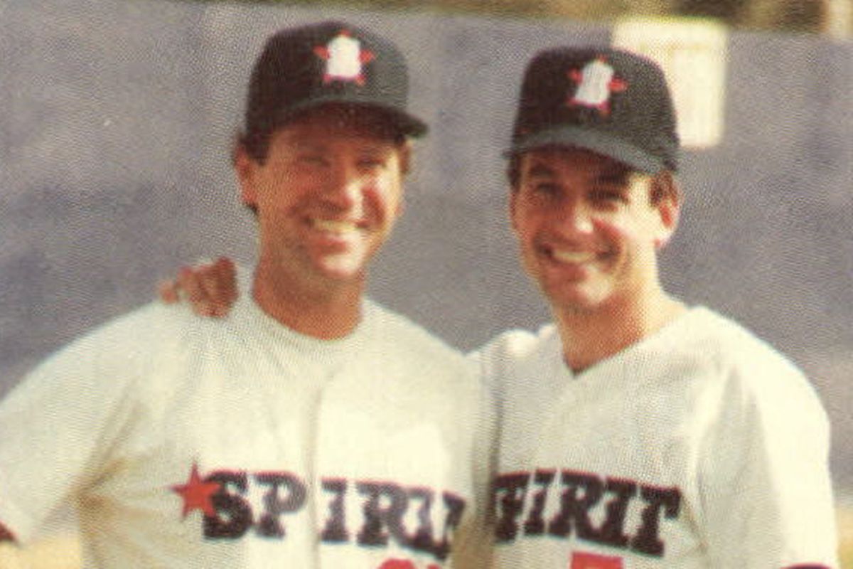 On the right: team co-owner Mark Harmon.