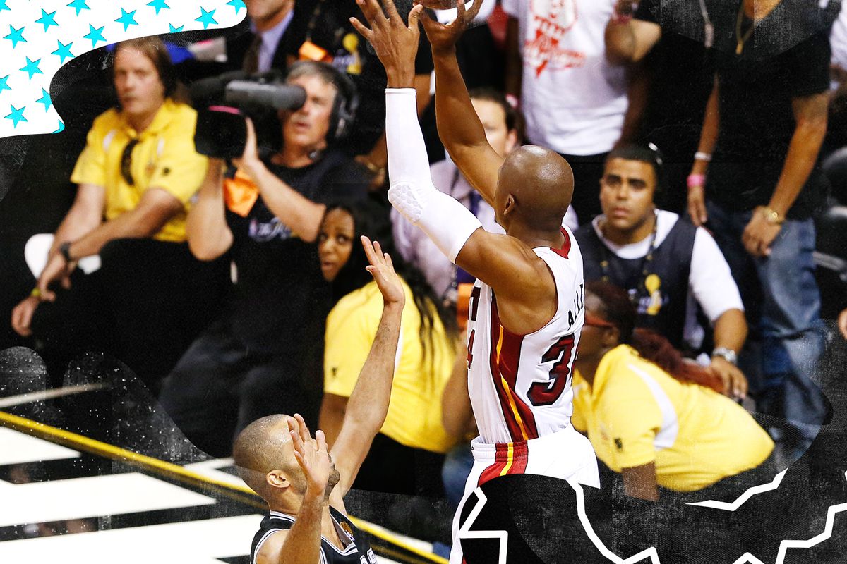 Ray Allen’s iconic shot for the Miami Heat.