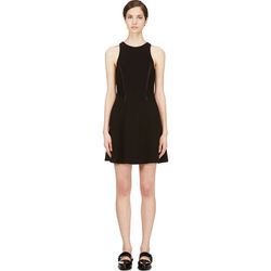 <b>Rag & Bone</b> dress, <a href="https://www.ssense.com/women/product/rag_and_bone/black-glossy-paneled-adeline-dress/98045">$160</a>