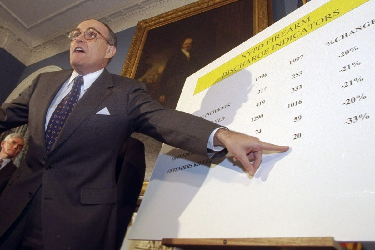 Rudy Giuliani demonstrates that crime stats are often about PR.