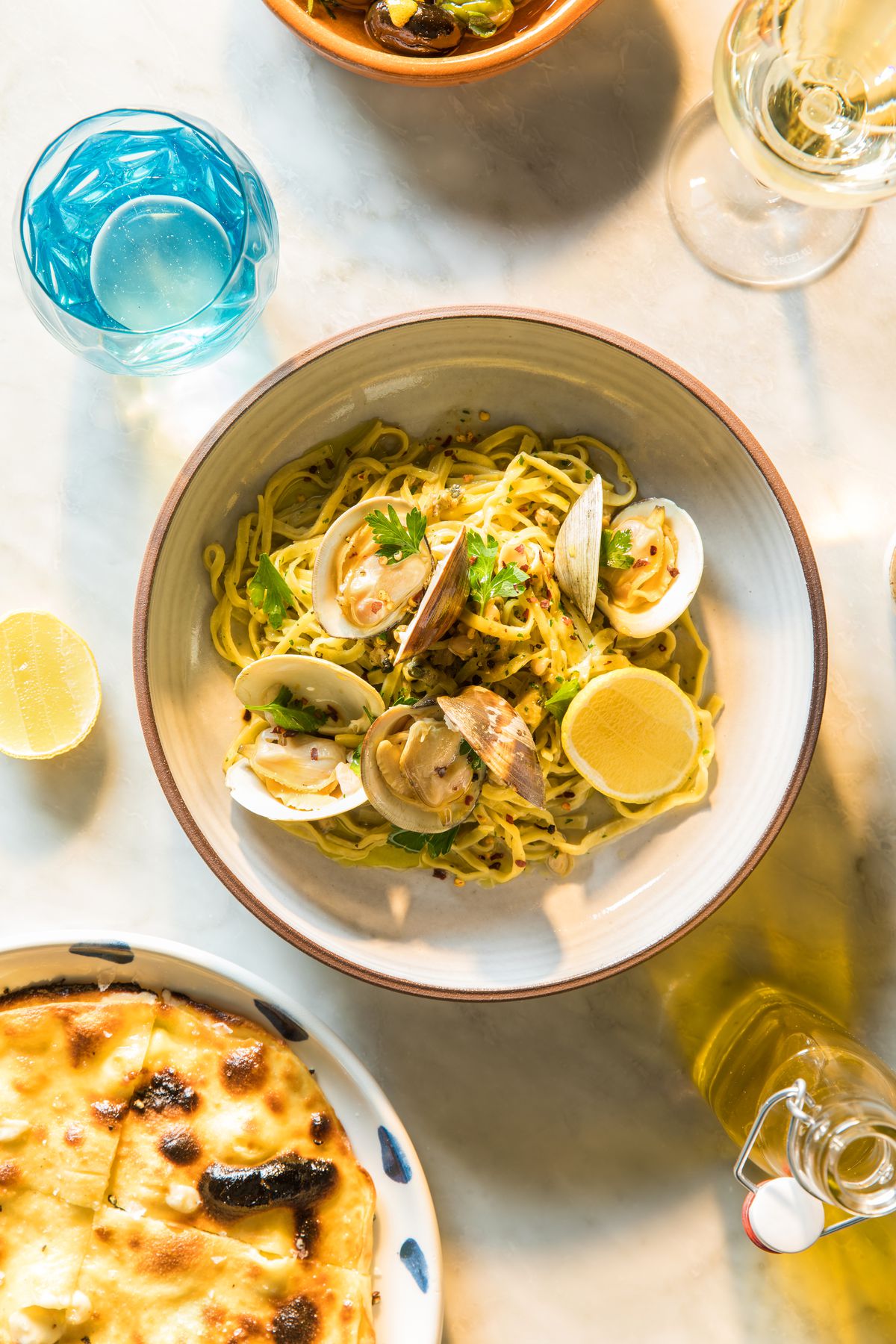 Linguine and clams at Osteria Costa