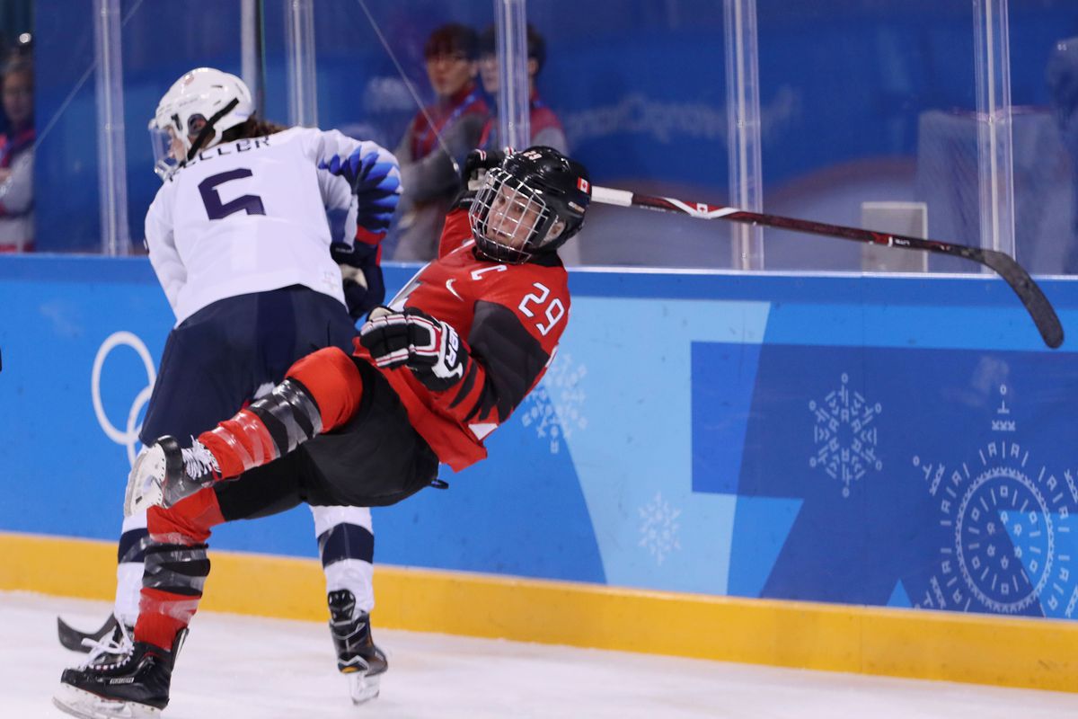 Olympics: Ice Hockey-Women Team Group A - USA-CAN