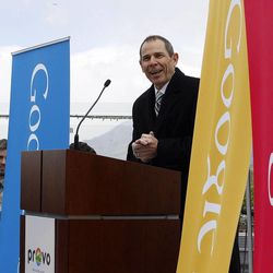 Provo Mayor John Curtis makes the announcement Wednesday, April 17, 2013, that Google Fiber will be brought to Provo.
