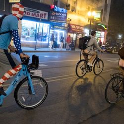 The 15th annual World Naked Bike Ride in Chicago on a foggy night. | Rick Majewski/For the Sun-Times 