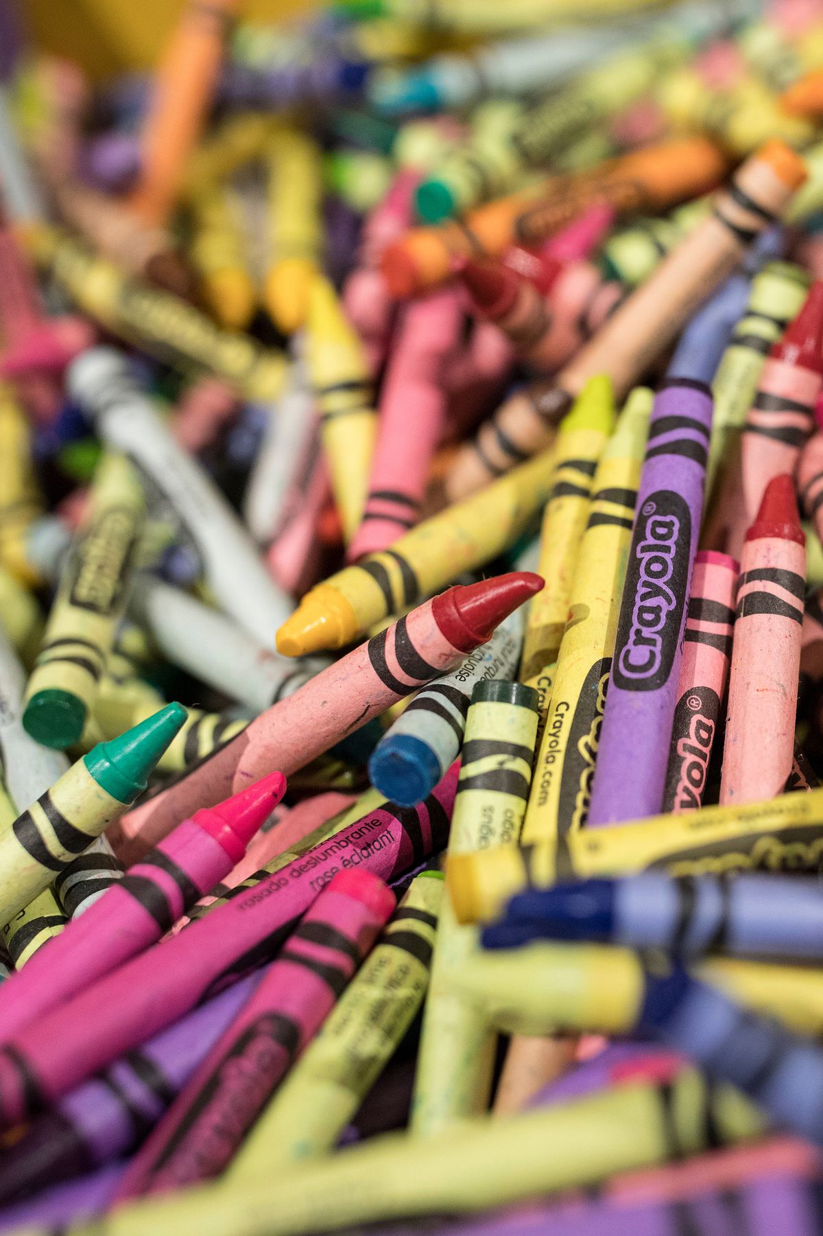 Crayola crayons in a pile