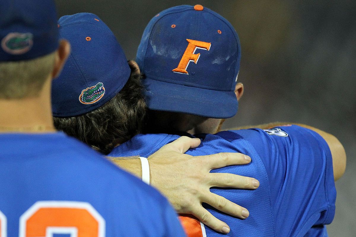 OMAHA, NE - JUNE 28: The Florida Gators baseball squad were national runners-up last year. As preseason #1's in every poll, is this the year they capture their first National Championship. (Photo by Ronald Martinez/Getty Images)