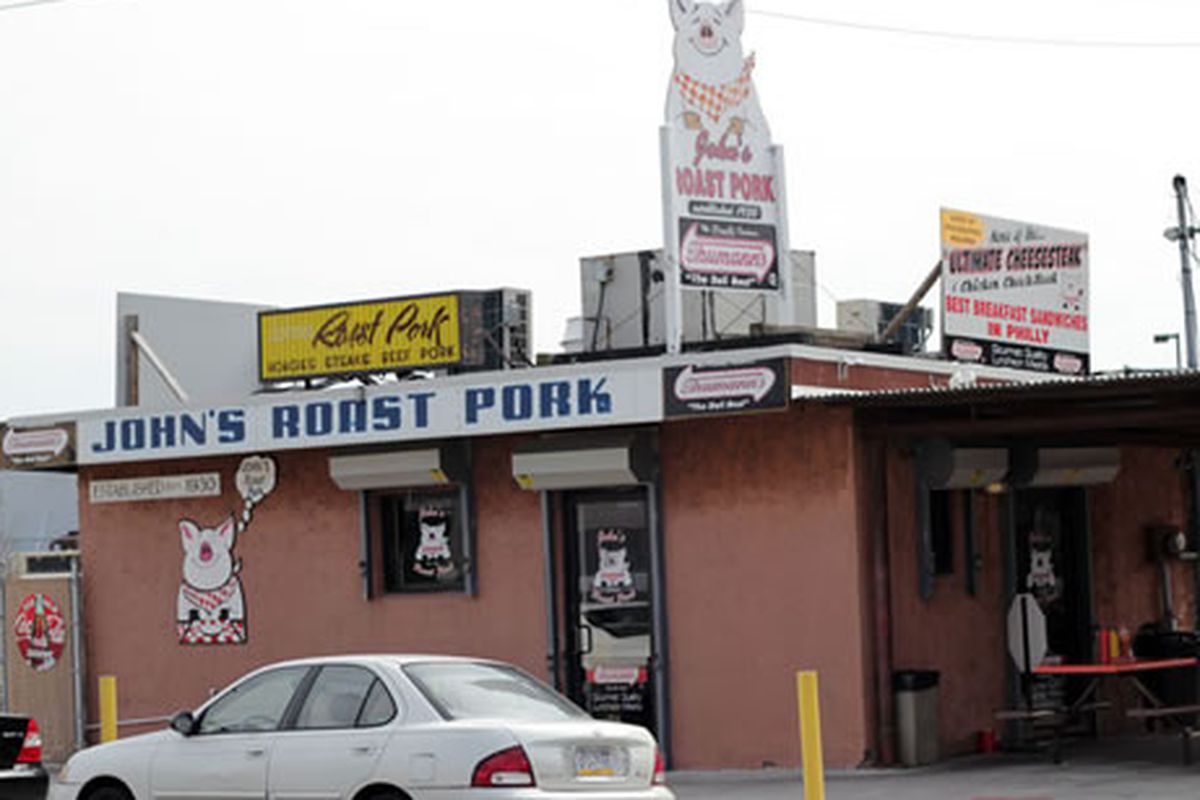The cheesesteak at John's Roast Pork comes in at number five on Alan Richman's list. 
