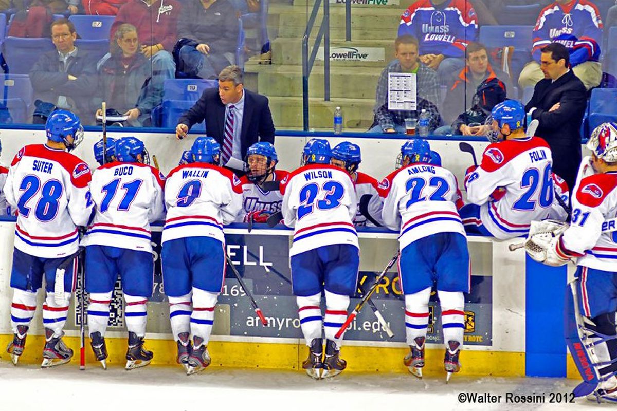 Norm Bazin speaks to his players during a game last season.