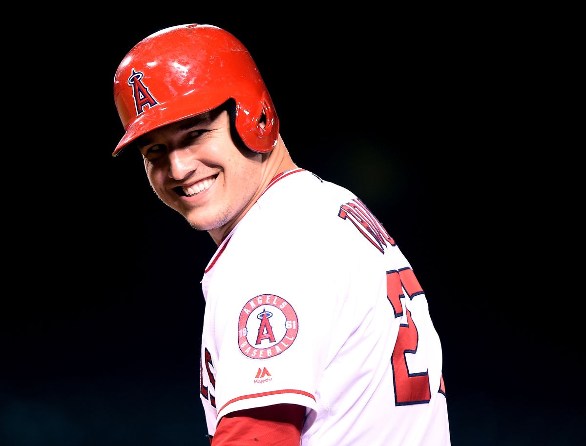 Mike Trout smiling