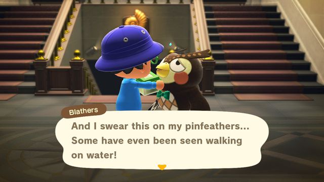 Blathers talks about bugs in Animal Crossing: New Horizons